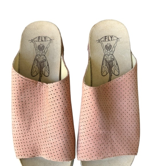 Fly London - NWOB Whin 176 Fly Slide Wedge Sandal in Rose Sz 40 - Picture 2 of 10